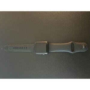 Apple Watch 1st Gen 38mm Space Gray Aluminum Case Black Sport Band 7000 Series